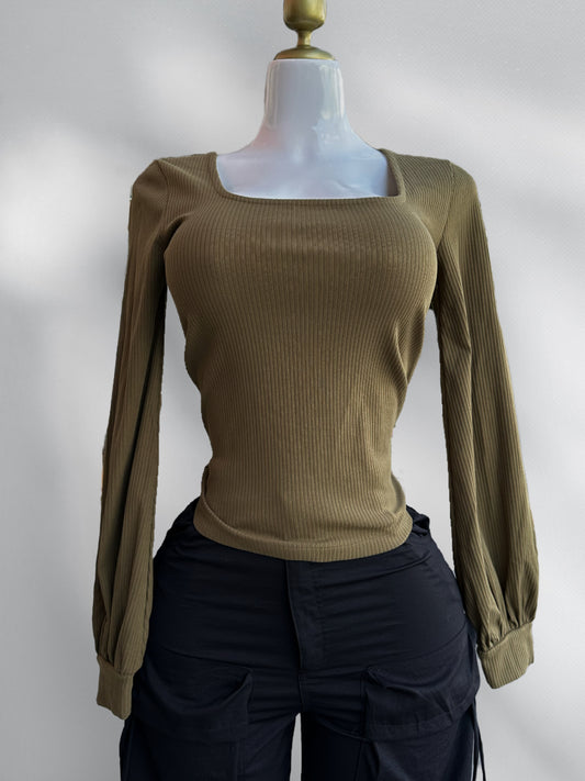 Blusa Corte V Verde